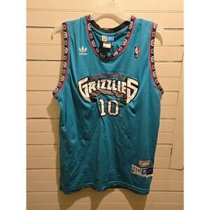 Adidas Vancouver Grizzlies Jersey Mens XXL Bibby 10 Hardwood Classics Teal